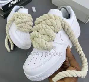 Nike Air Force 1 Low White Chunky/Big Laces Bandanna Sneaker
