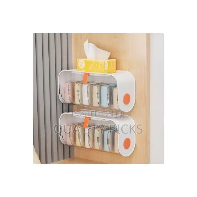 Wall Mounted Sock Underwear Storage Box Transparent