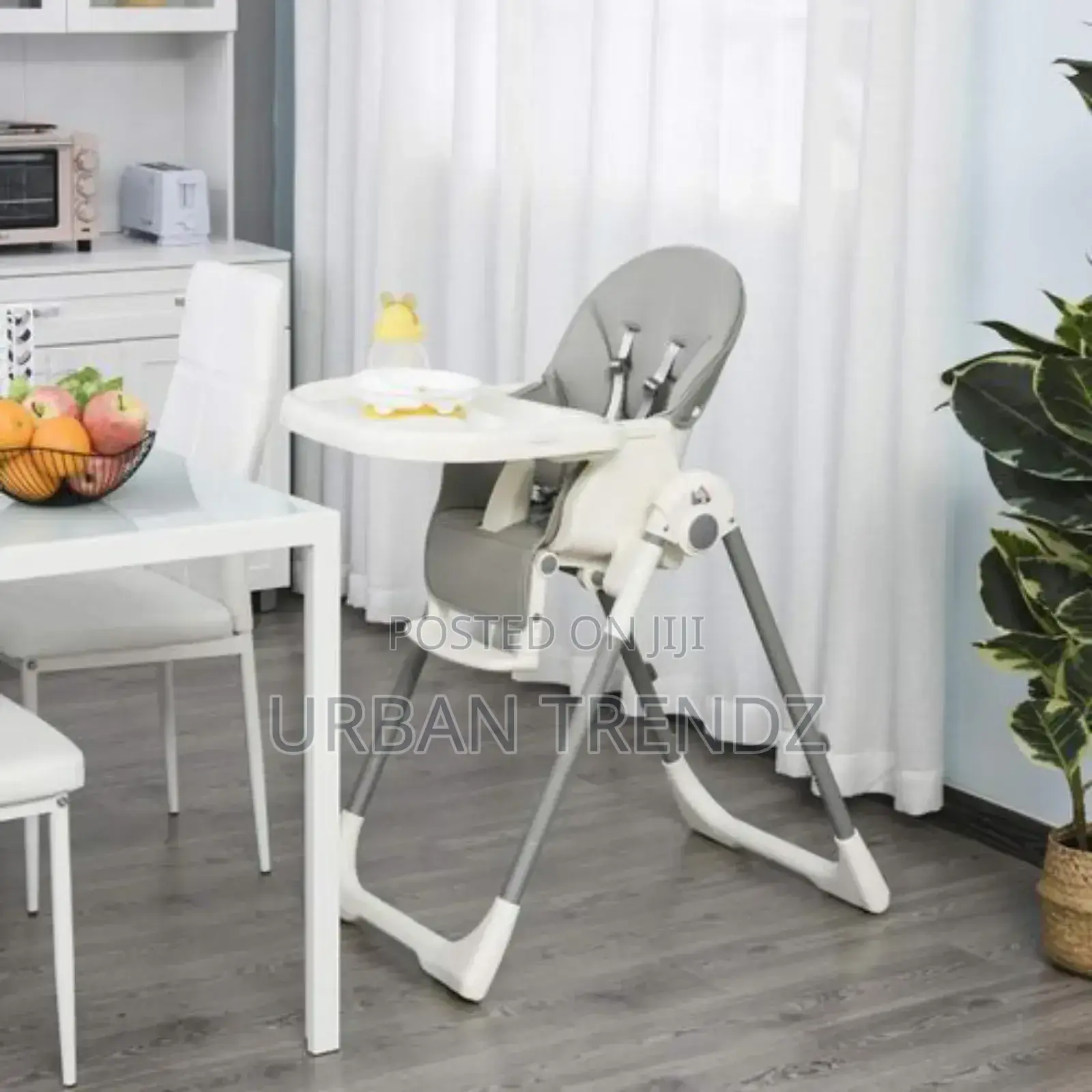 Foldable Baby High Chair Convertible Feeding Chair Height