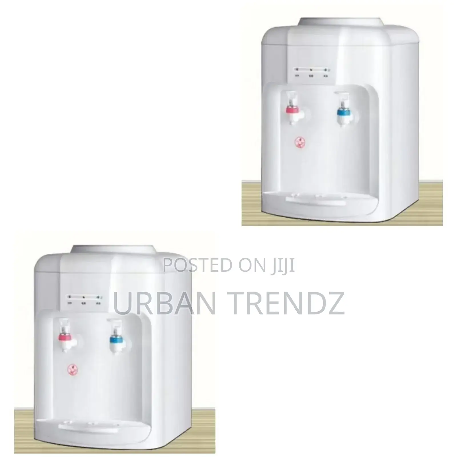 2 Tap Hot and Cold MINI Plastic Desk Top Water Dispenser/