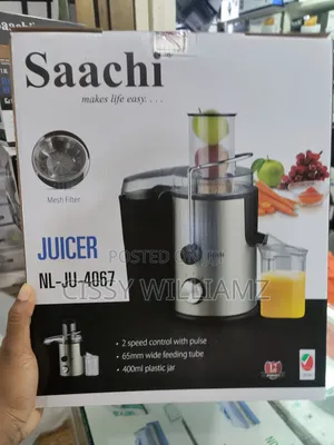 Saachi Stainless Steel Juice Extractor Juicer - Silver