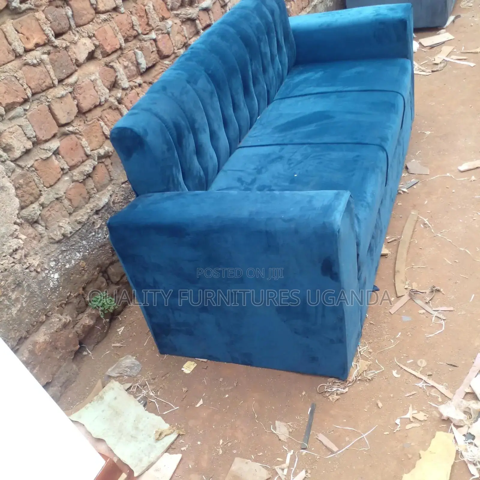 3 Seater Sofa Seat in Blue Colour