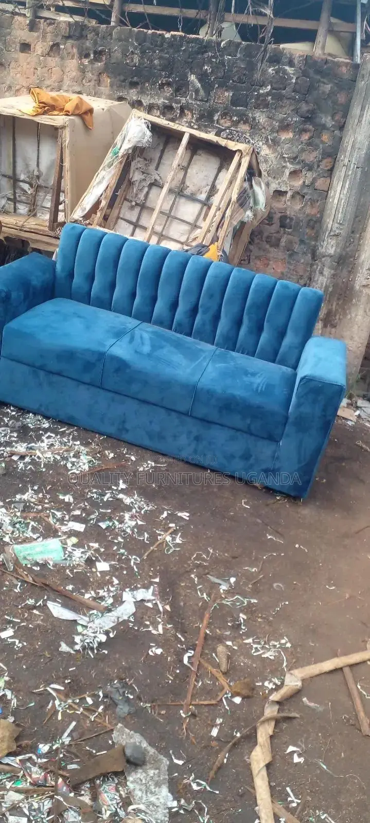 3 Seater Sofa Seat in Blue Colour