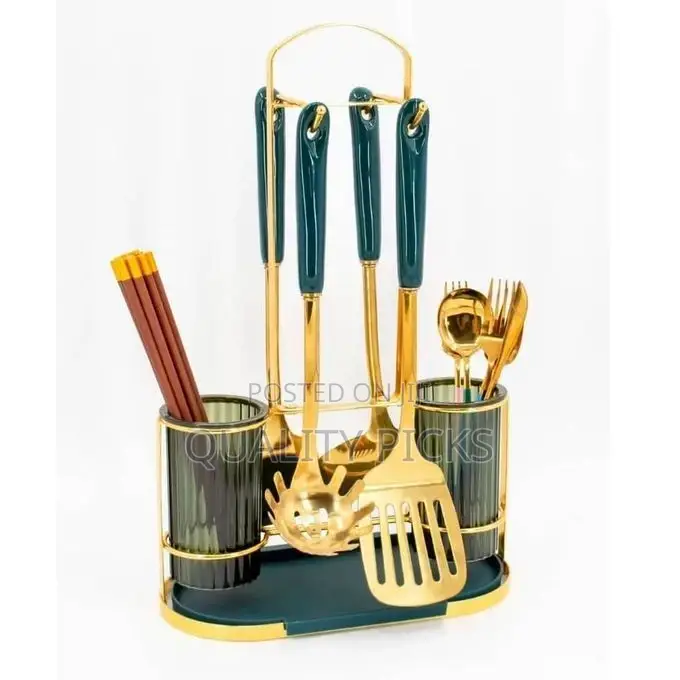 Kitchen Utensil Holder Countertop 2 Cups Cooking Rack