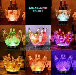 5L Colourful Led Light Ice Bucket Ideal for Any Occasion