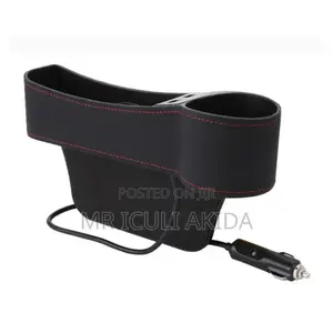Seat Storage Box With 2 USB Ports Cup Holder (Pack of 2)