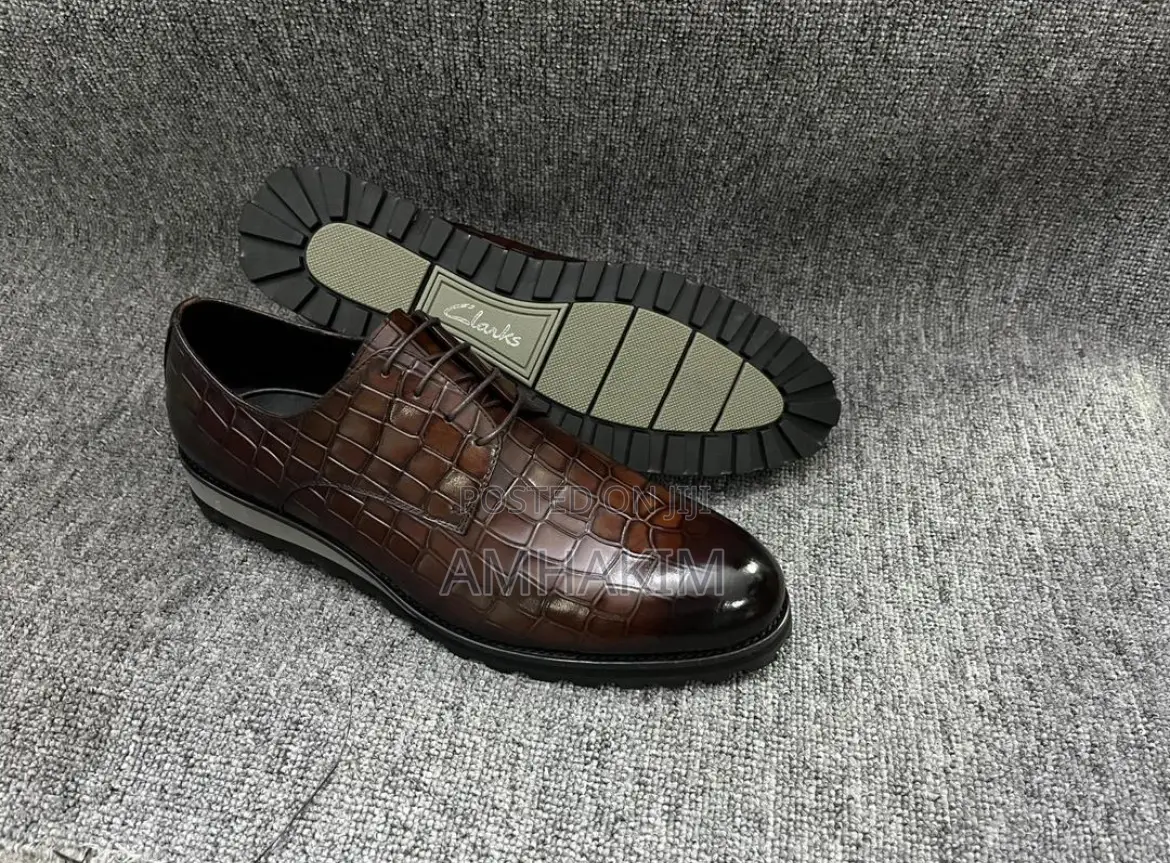 Men’S Crocodile Skin Leather Oxfords in Stock