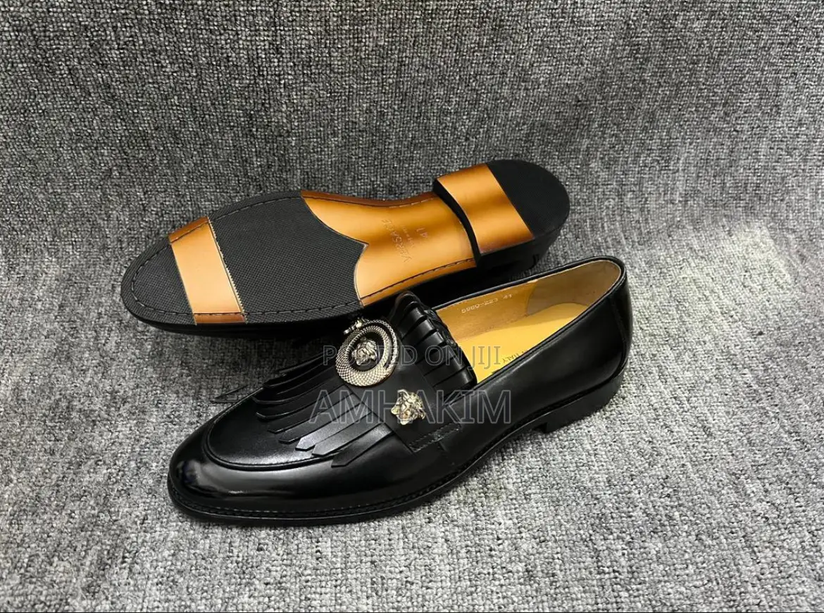 Classic Versace Leather Loafers in Stock