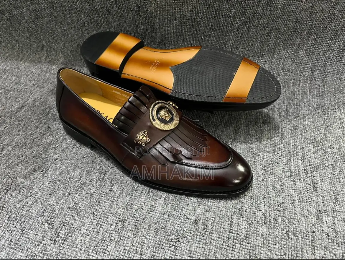 Classic Versace Leather Loafers in Stock