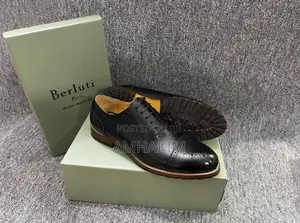 Classic Berluti Leather Oxfords in Stock