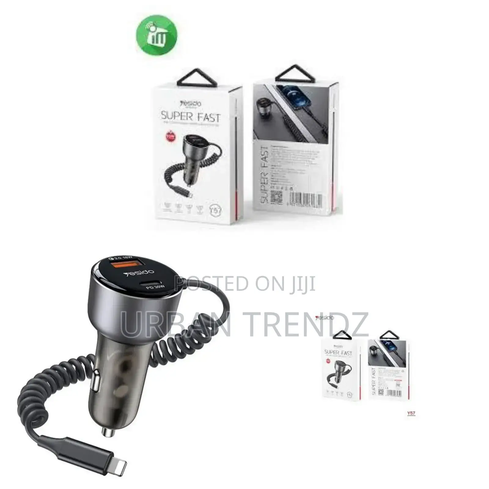 Yesido Y57 50W Cell Phone Super Fast Car Charger