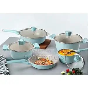 9 Piece Granite Cookware Set Non-Stick Pots Pans