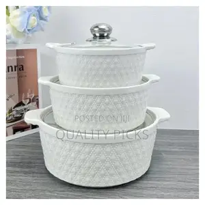 Round Ceramic Casserole Pot Tableware
