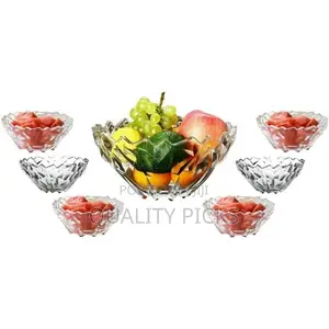 DELISOGA 7 Piece Crystal Glass Bowl Set Decorative Bowl Set
