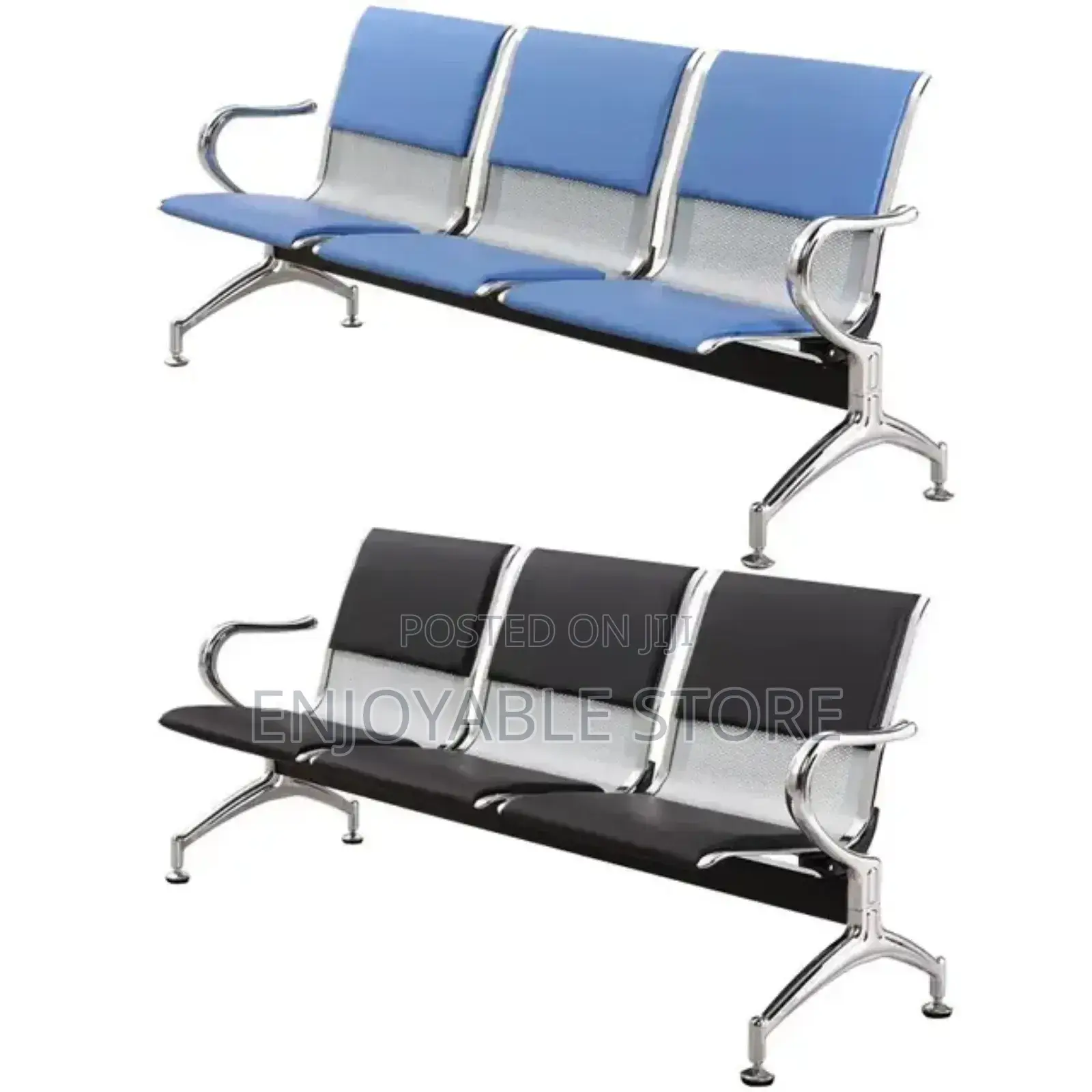 Waiting Chair Waiting Chair Black 3 Seater
