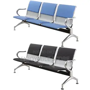 Waiting Chair Waiting Chair Black 3 Seater