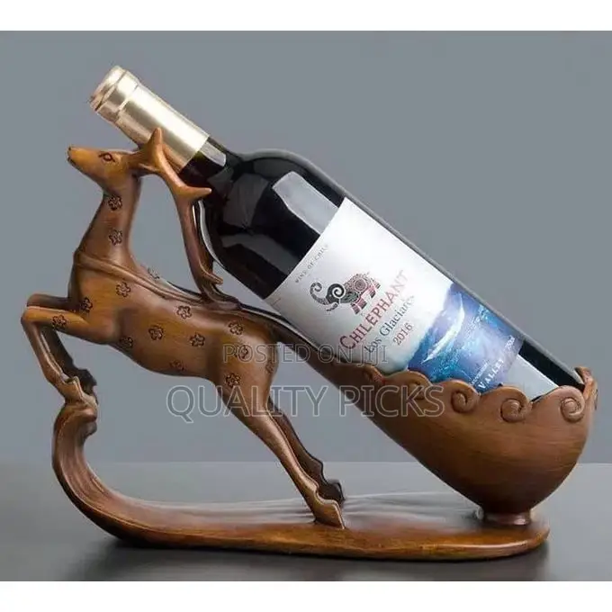 Horse Wine Bottle Holder Home Decor Glass Stand Rack Bar