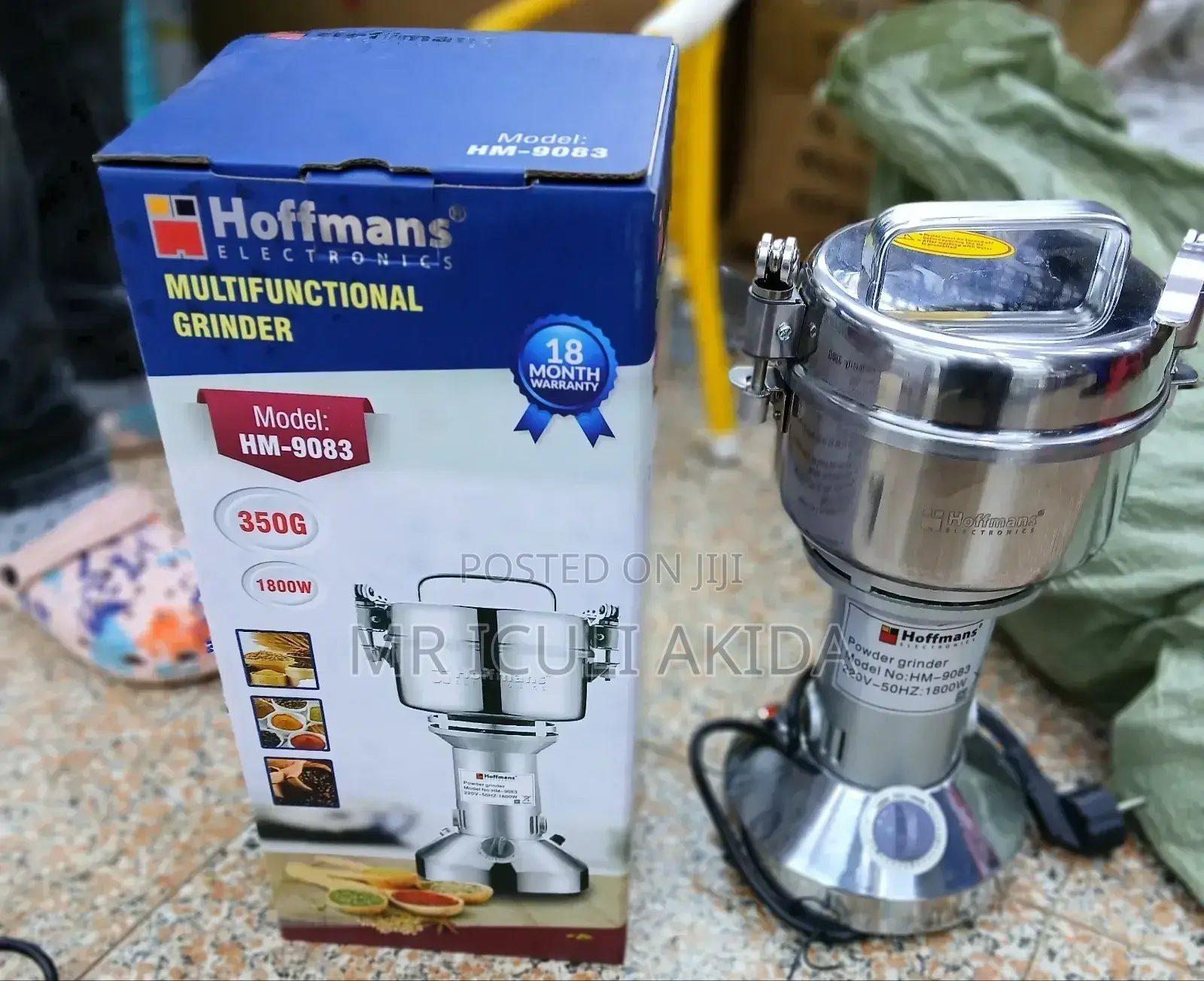 Hoffman's 350g Coffee,Grains,Nuts, Pepper Grinder(1800w)