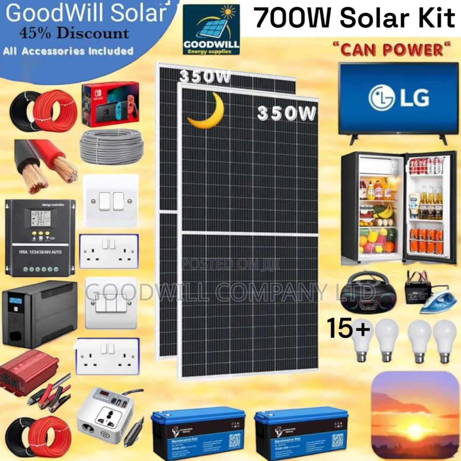 700w Solar Kit Sunset
