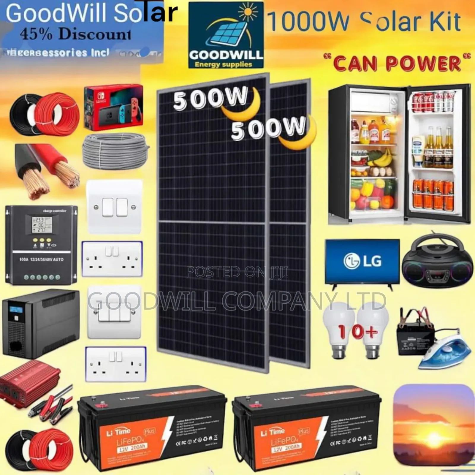1000w Solar Kit Lifepo4 / 1kw Solar Kit