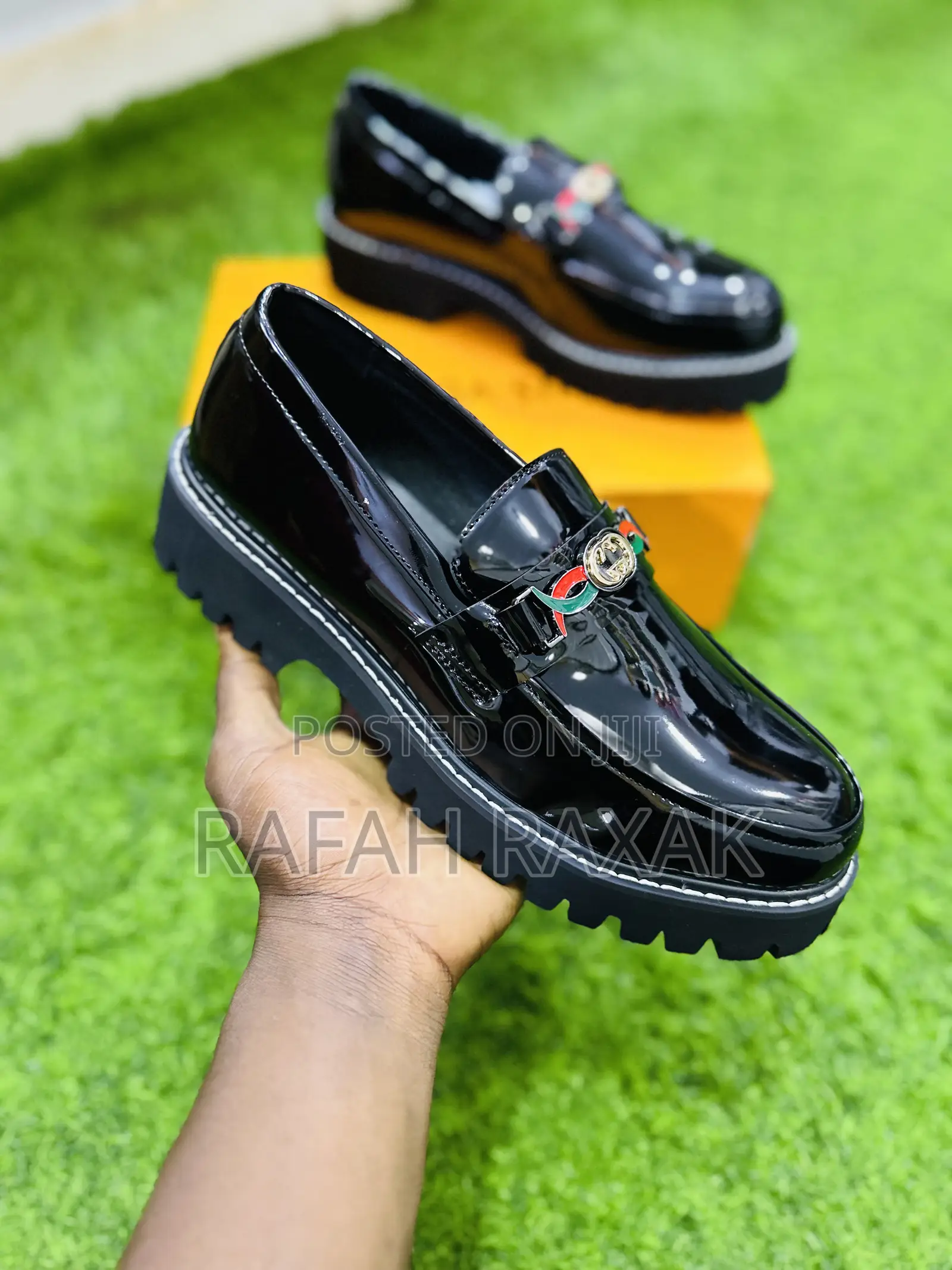 Original Luxury Gucci Shinny Patent Leather Loafers