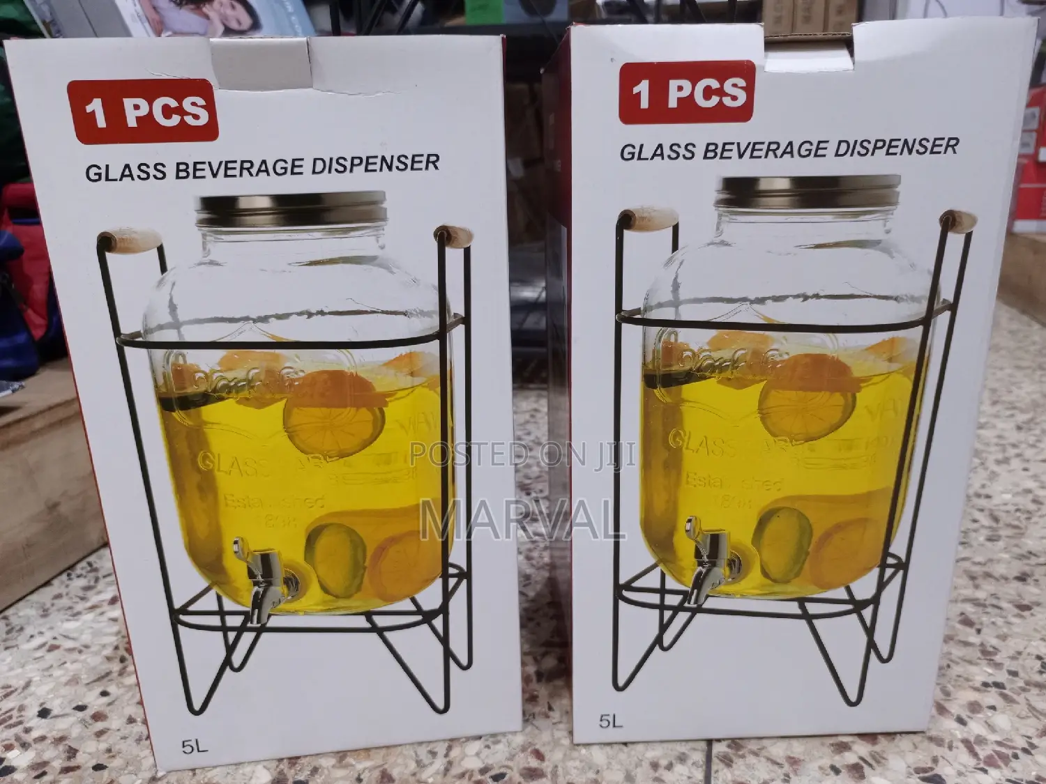 5L Glass Beverage Dispenser