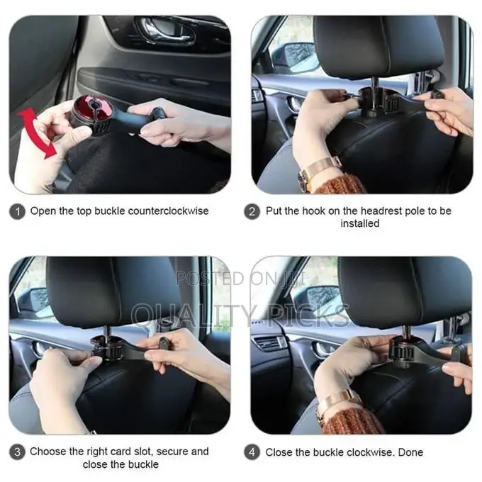 2 in 1 Car Headrest Hiddenhooks