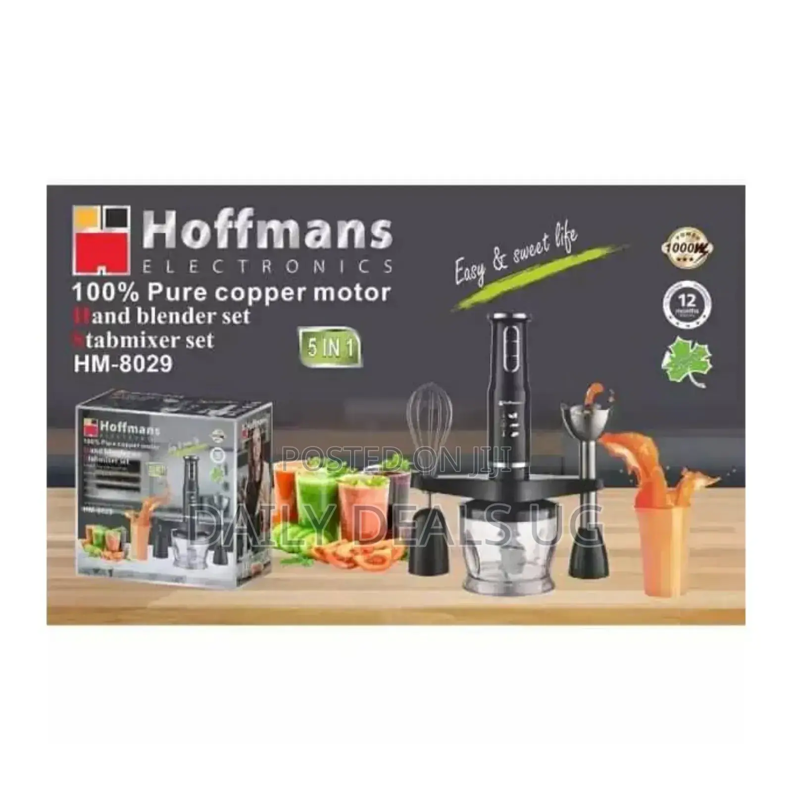 Hoffmans 5 in 1 Stainless Blender and Mixer Set