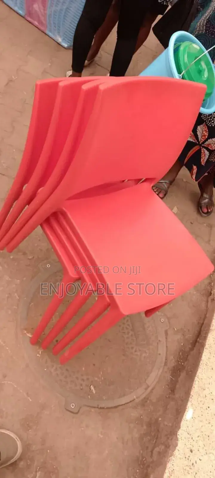 Red Plastic Chairs Portable Chairs