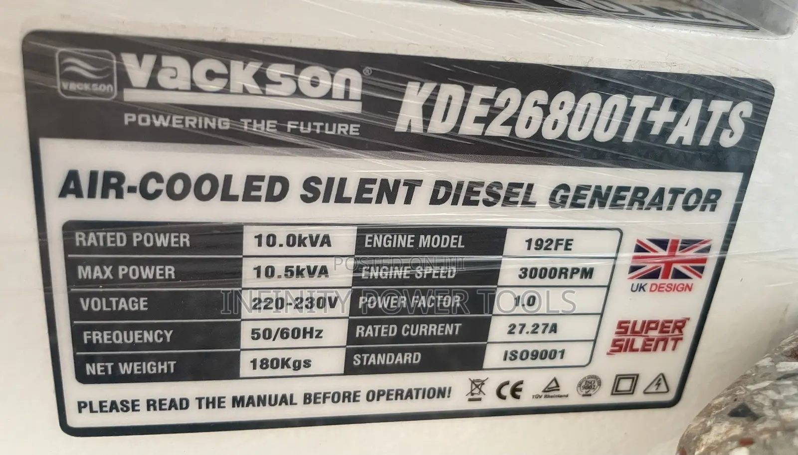 10kva KDE26800T+ATS(Vackson)