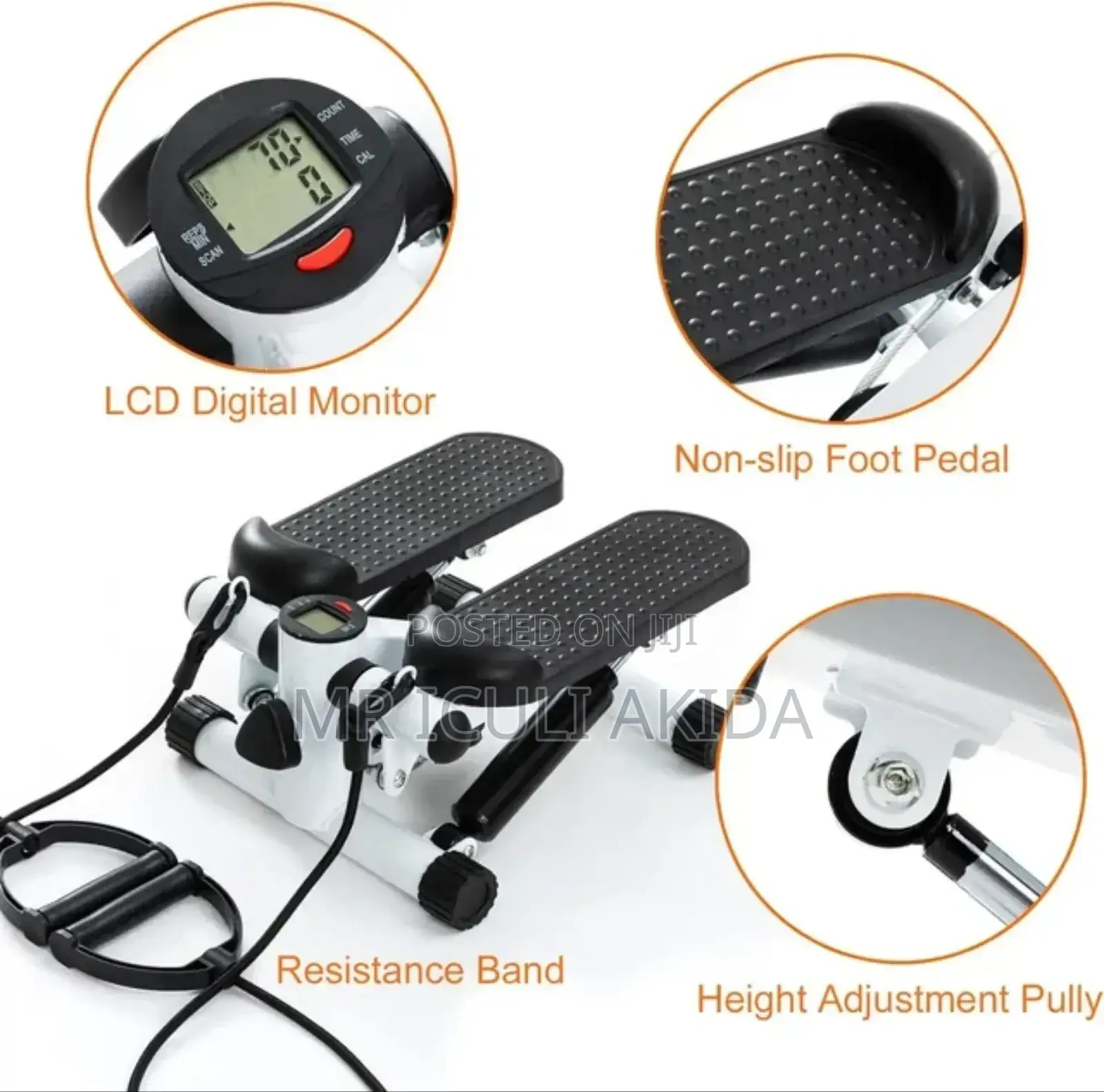 Ab Exercise Home/Gym Mini Stepper WTH Non-Slip Peddle,LCD