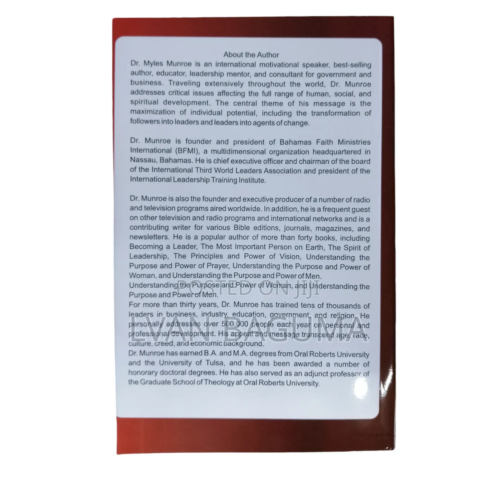 The Principles and Benefits of Change Book - Dr. Myle Munroe