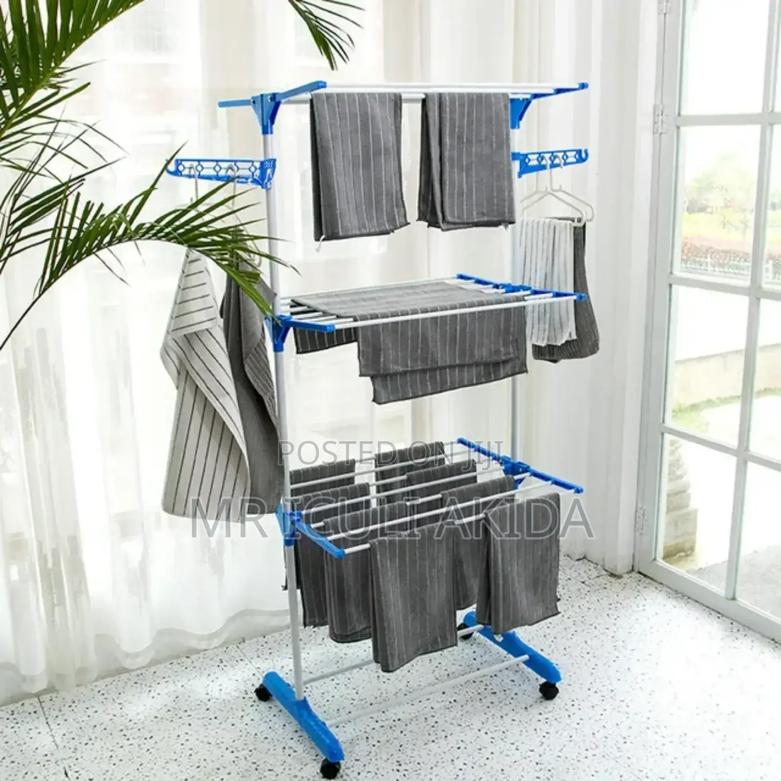 Retractable Folding Clothes Drying Stand Rack Hanger