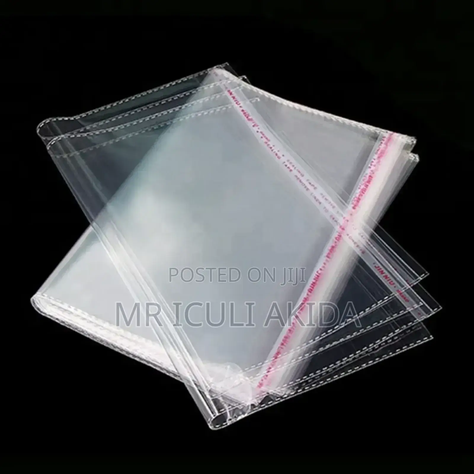 26x40 Plastic Sealing Clear Polythene Bags WTH Adhesive Seal