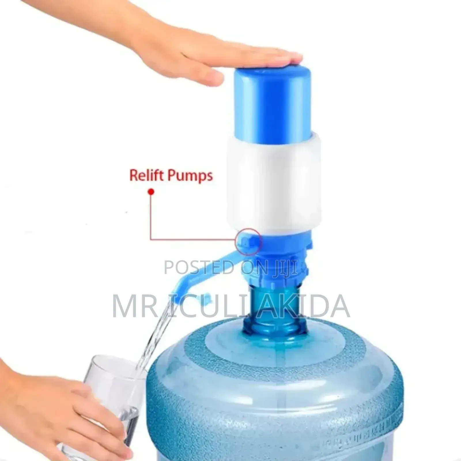 Plastic Hand Pressure Manual Water Bottle Pump Dispenser