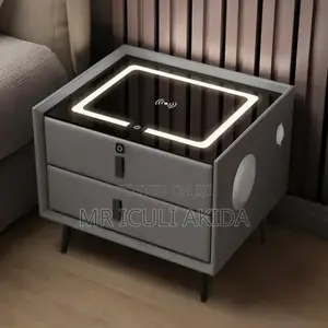 Smart Bedside Table WTH Wireles Charger,Speaker Fingerprint