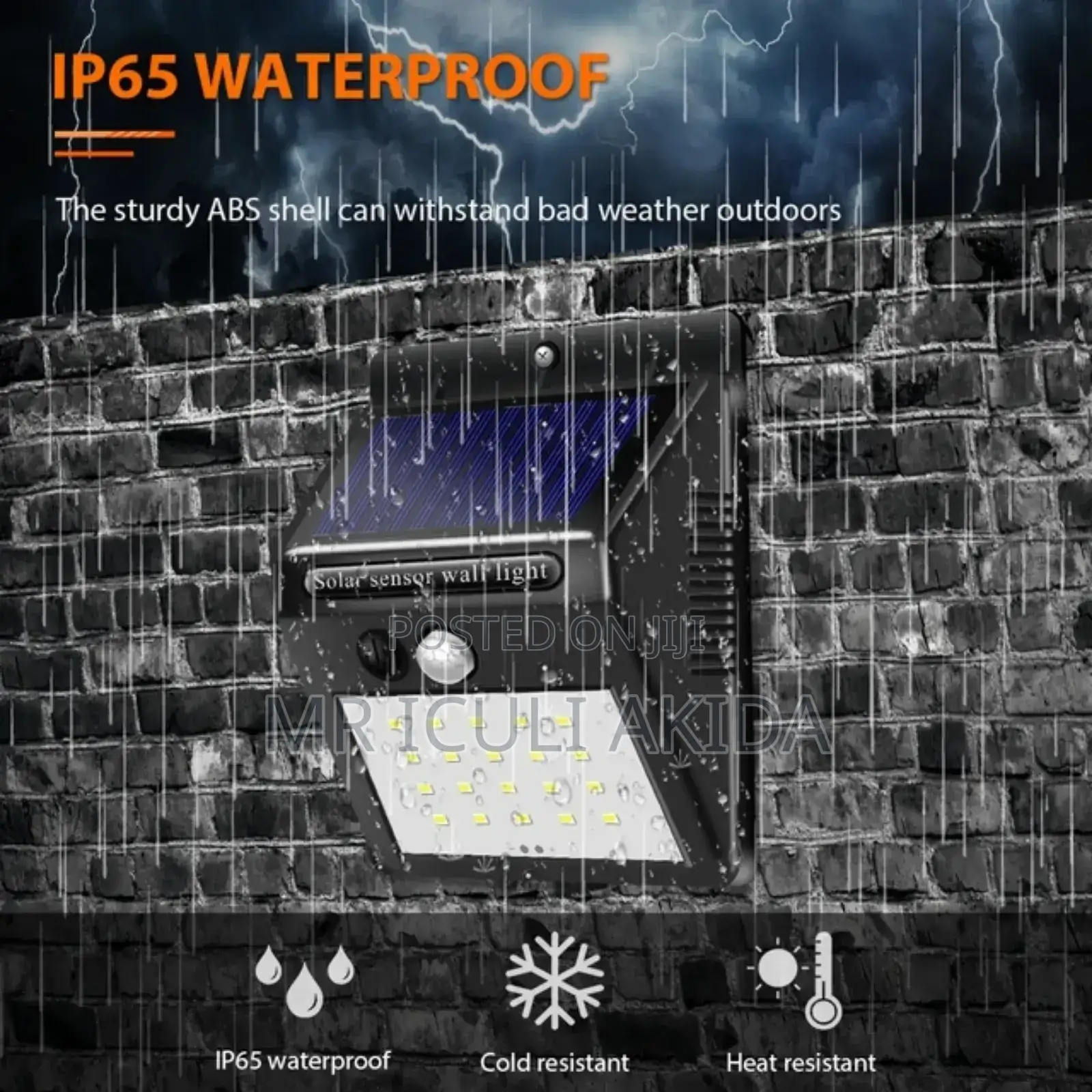 Sound Alarm Waterproof Remote Solar Motion Sensor Lights