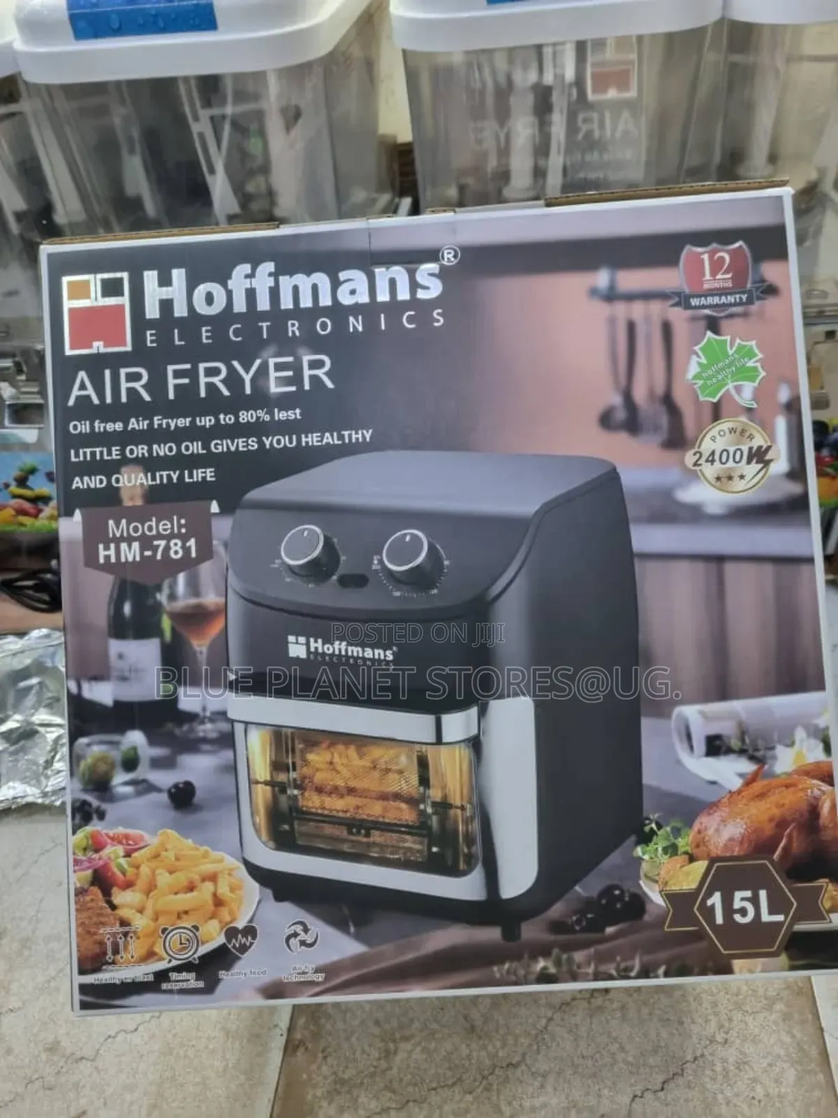 HOFFMANS 15litres Electric Air Fryers \\ 2400w \\ HM-781