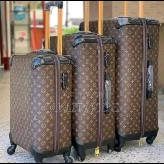 3 Piece of Monogram Canvas Travel Rolling Luggage Suitcases