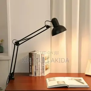 Metallic Coated Folding Adjustable Desktop Table Lamp