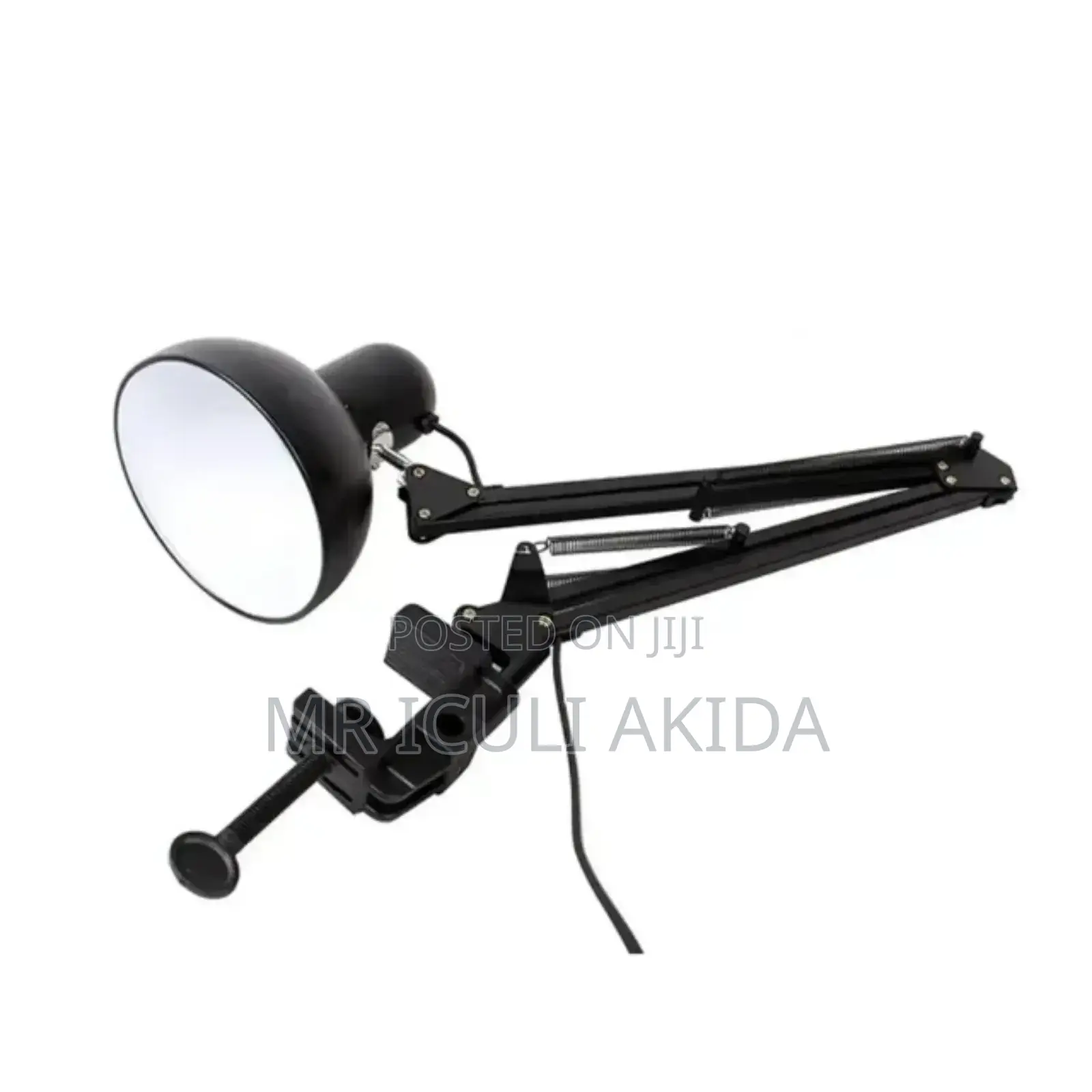 Metallic Coated Folding Adjustable Desktop Table Lamp
