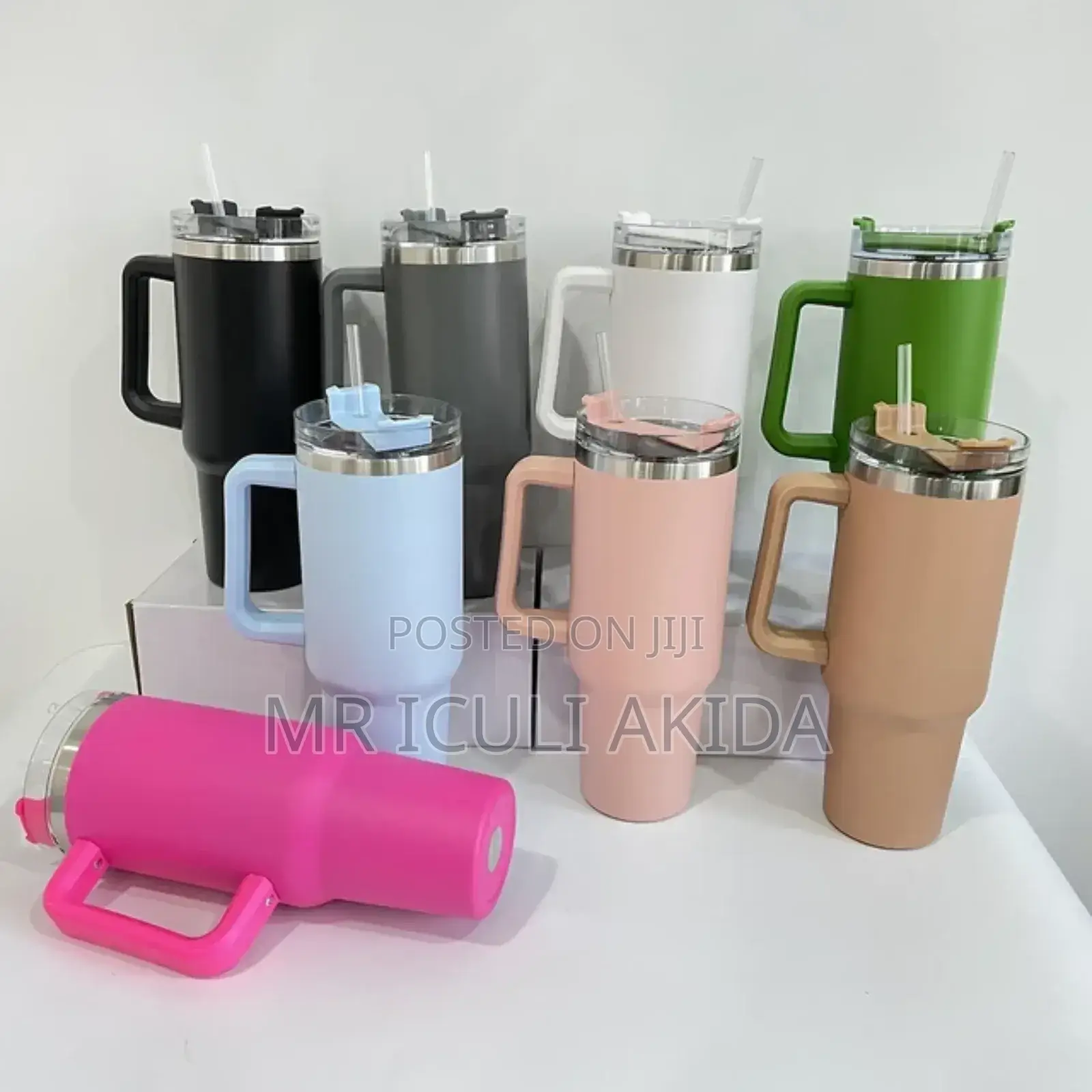 Stanley Tumbler Travel Flask WTH Fliplid,Double Wall Straw