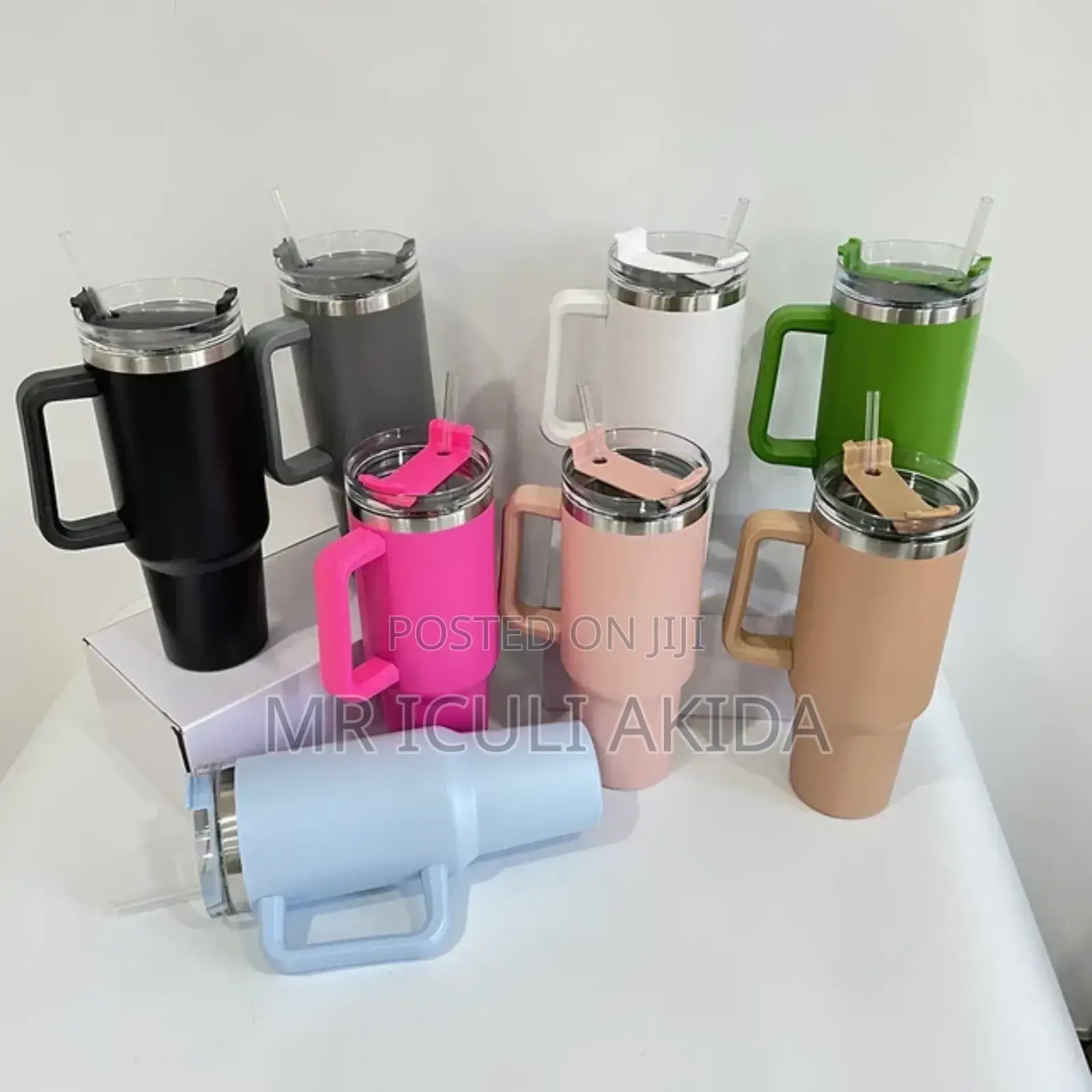 Stanley Tumbler Travel Flask WTH Fliplid,Double Wall Straw