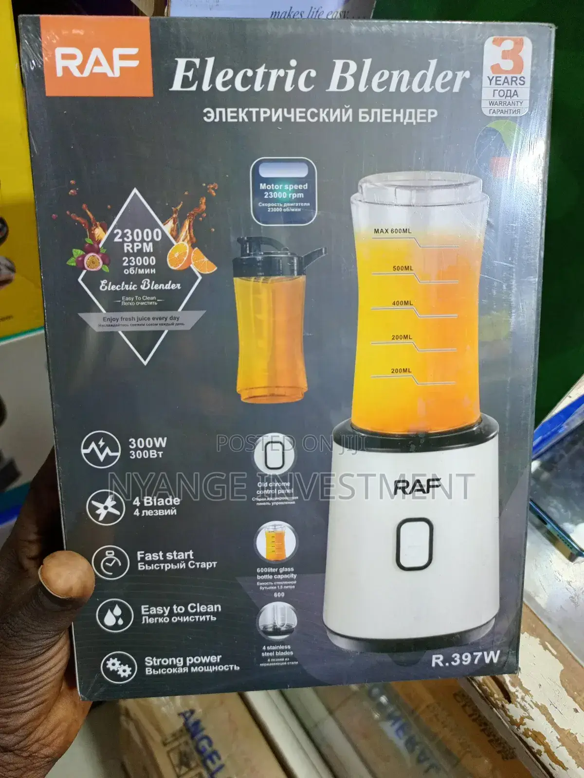 Electric Blender Bottle 2in1raf Blender