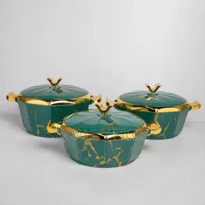 Luxury 3-Piece 2.1/2.6/3.1qt Hot Pot Food Warmer Dish Set