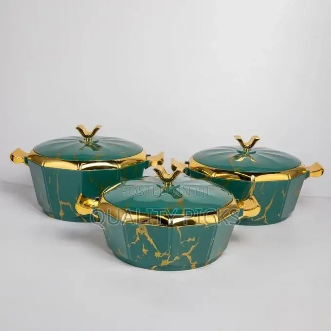 Luxury 3-Piece 2.1/2.6/3.1qt Hot Pot Food Warmer Dish Set