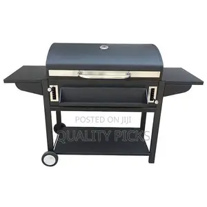 Adjustable Foldable Square Charcoal BBQ Smoker Grill