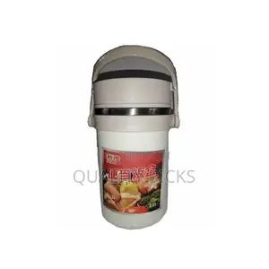Zego Steel Food Flask,Lunch Box 2.2 Litres-Cream.