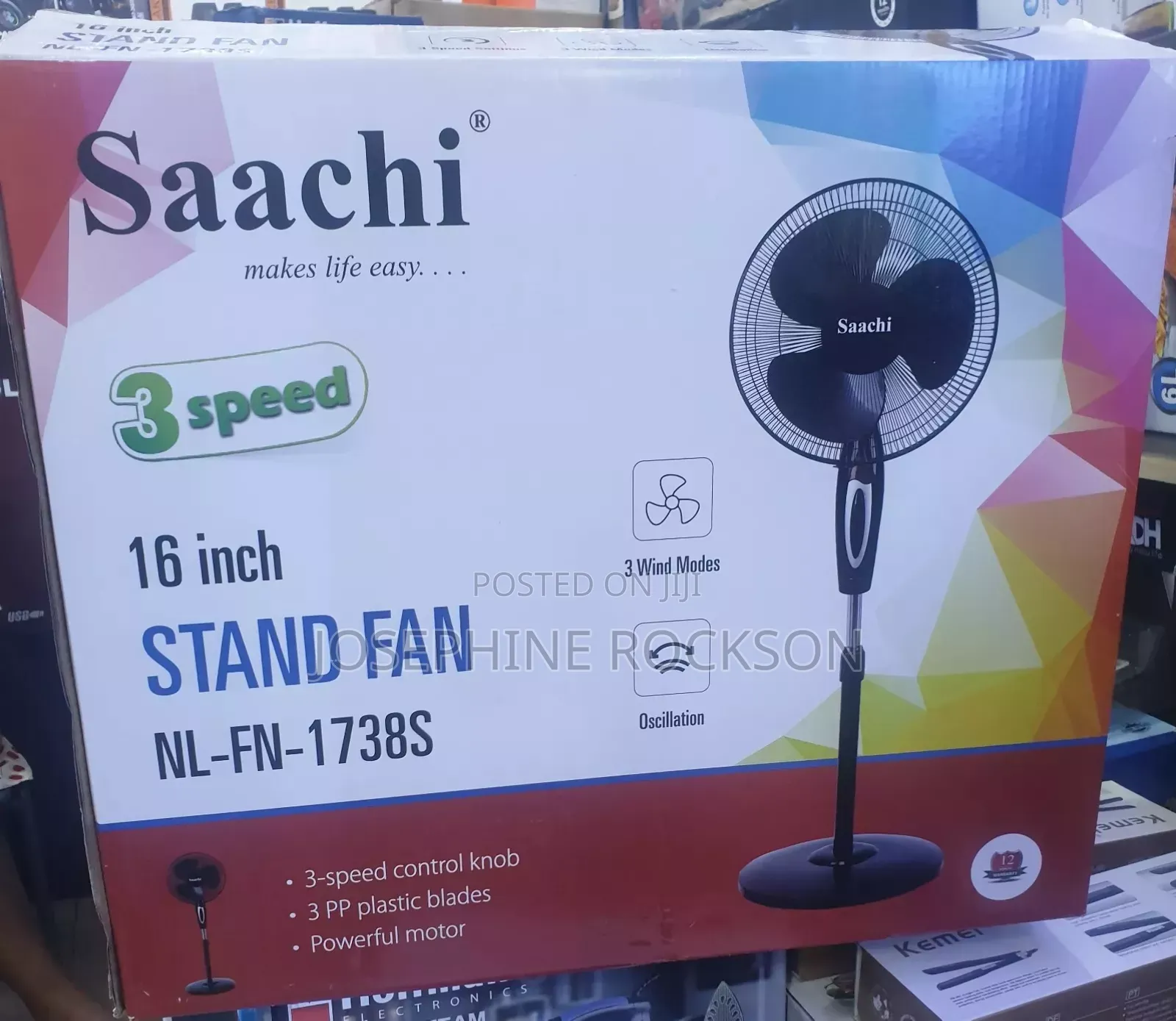 Saachi 16" Stand Fan