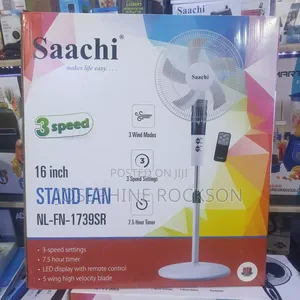 Saachi 5 Wing Stand Fan With Remote